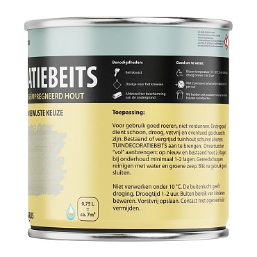 Tuindecoratiebeits Pebble Grijs Transparant  - 750 ml