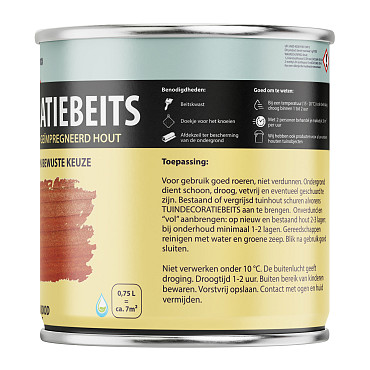 Tuindecoratiebe Zweeds Rood Transparant  - 750 ml