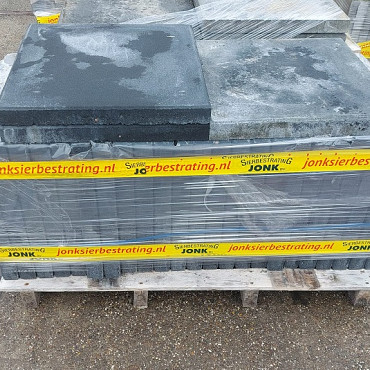 Restpartij Zwanenburg: ca. 6m2 Betontegel Kijlstra 50x50x5 cm Antraciet met facet