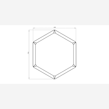 Cortenstaal zeshoekige plantenbak Denver 40, 79,3x69,3x80 cm