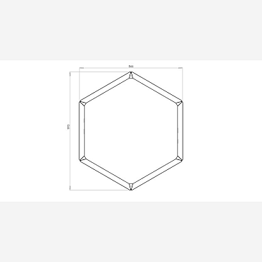 Cortenstaal zeshoekige plantenbak Denver 50, 99,3x86,6x80 cm
