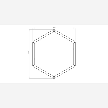 Cortenstaal zeshoekige plantenbak Denver 60, 119,3x103,9x40 cm