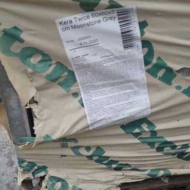 Restpartij Edam: 10 m2 Kera Twice 60x60x4,8 cm Moonstone Grey