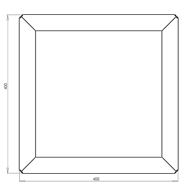 Cortenstaal vierkante plantenbak Miami 40x40x80 cm met bodemplaat