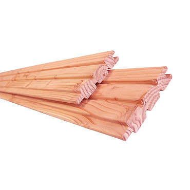 Douglas 2-zijdige triple profielplank onbehandeld geschaafd 2,7x14,5x400 cm