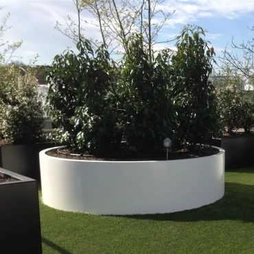 Plantenbak Circum zonder bodem aluminium Ø100x80 cm
