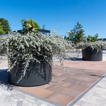 Plantenbak Circum met bodem aluminium Ø150x60 cm