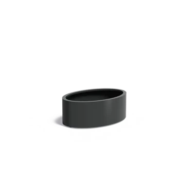 Plantenbak Ellipse met bodem aluminium 120x80x40 cm
