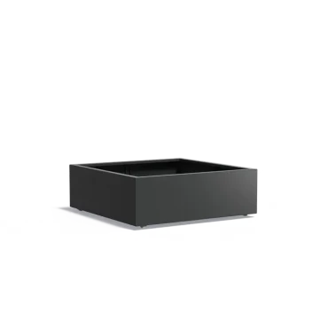 Plantenbak Carrez met wielen aluminium 120x120x40 cm