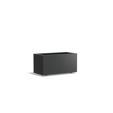 Plantenbak Carrez met wielen aluminium 100x50x50 cm