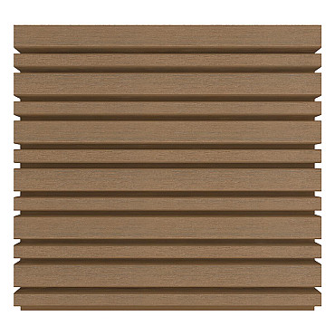 NewTechWood HKC co-extrusie wand bekleding castellation 4325 profiel, 2,5 x 19,6 x 290 cm, Teak