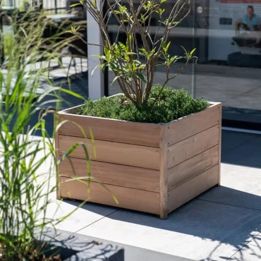 Plantenbak Carrez met bodem hardhout 120x50x57,4 cm