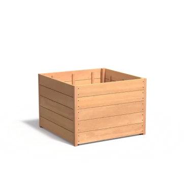 Plantenbak Carrez met bodem hardhout 100x100x71,3 cm