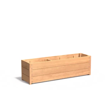 Plantenbak Carrez met bodem hardhout 150x40x43,5 cm