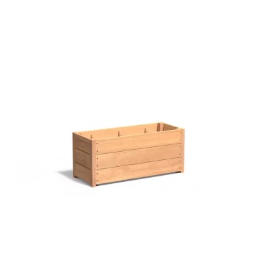 Plantenbak Carrez met bodem hardhout 100x40x43,5 cm