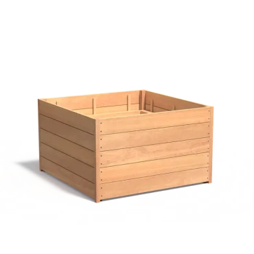 Plantenbak Carrez met bodem hardhout 120x120x71,3 cm