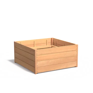 Plantenbak Carrez met bodem hardhout 120x120x57,4 cm