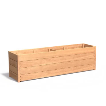 Plantenbak Carrez met bodem hardhout 200x50x57,4 cm