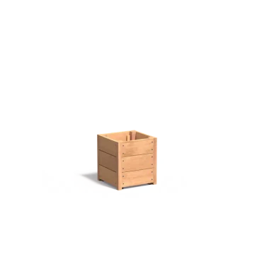 Plantenbak Carrez met bodem hardhout 40x40x43,5 cm