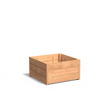 Plantenbak Carrez met bodem hardhout 80x80x43,5 cm