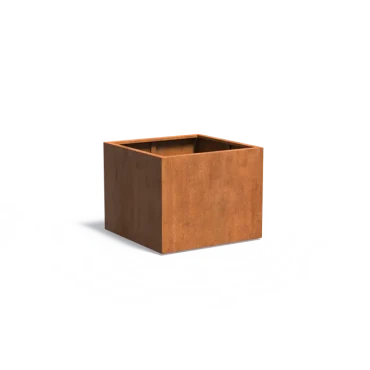 Plantenbak Carrez met bodem cortenstaal 100x100x80 cm