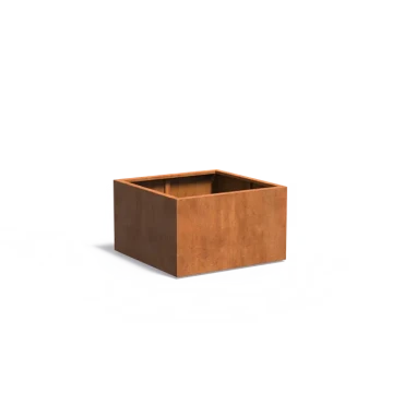 Plantenbak Carrez met bodem cortenstaal 100x100x60 cm