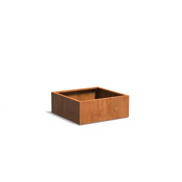 Plantenbak Carrez met bodem cortenstaal 100x100x40 cm