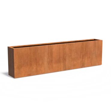 Plantenbak Carrez met bodem cortenstaal 300x40x80 cm