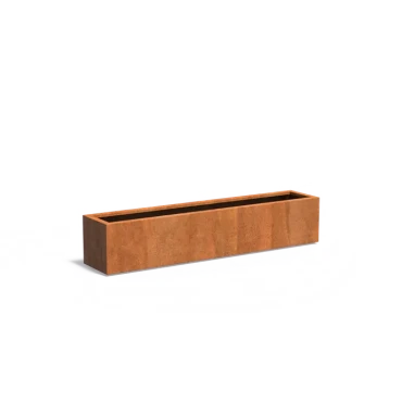 Plantenbak Carrez met bodem cortenstaal 200x40x40 cm