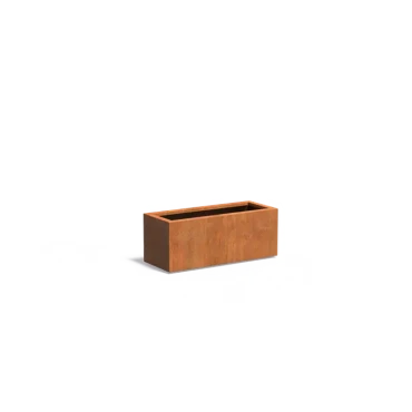 Plantenbak Carrez met bodem cortenstaal 100x40x40 cm