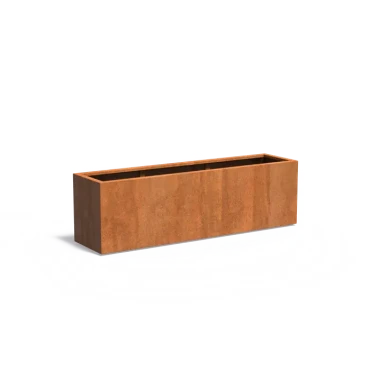 Plantenbak Carrez met bodem cortenstaal 200x50x60 cm