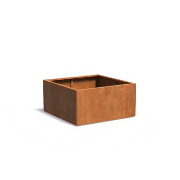 Plantenbak Carrez met bodem cortenstaal 120x120x60 cm