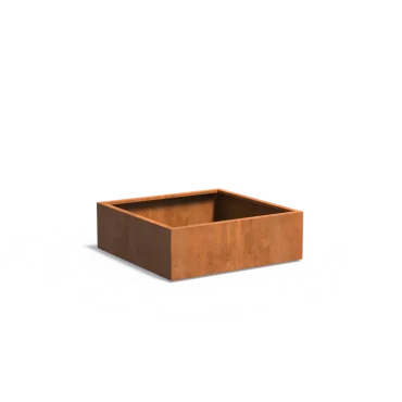 Plantenbak Carrez met bodem cortenstaal 120x120x40 cm