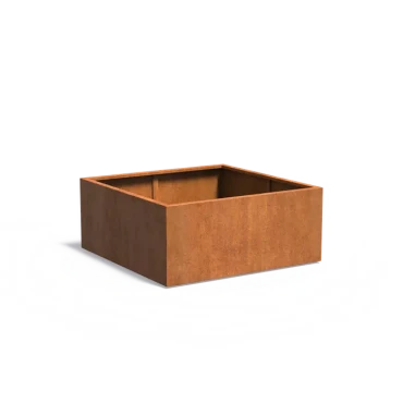 Plantenbak Carrez met bodem cortenstaal 140x140x60 cm
