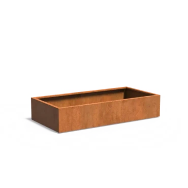Plantenbak Carrez met bodem cortenstaal 200x100x40 cm