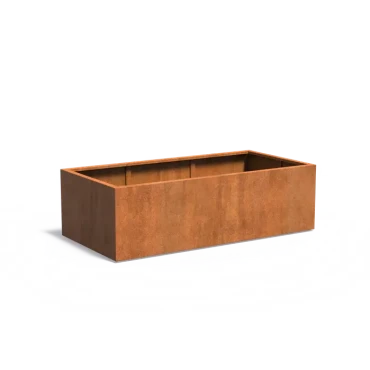 Plantenbak Carrez met bodem cortenstaal 200x100x60 cm