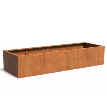 Plantenbak Carrez met bodem cortenstaal 300x100x60 cm