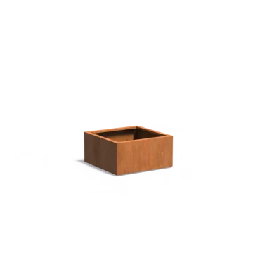 Plantenbak Carrez met bodem cortenstaal 80x80x40 cm