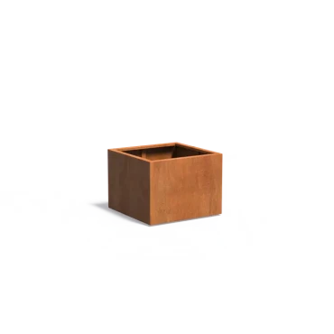Plantenbak Carrez met bodem cortenstaal 80x80x60 cm