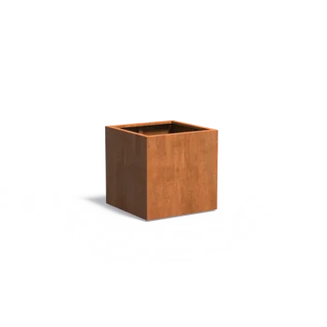 Plantenbak Carrez met bodem cortenstaal 80x80x80 cm