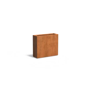 Plantenbak Carrez met bodem cortenstaal 90x30x80 cm