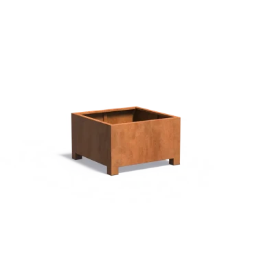 Plantenbak Carrez met poten cortenstaal 100x100x60 cm