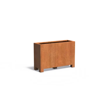 Plantenbak Carrez met poten cortenstaal 120x40x80 cm