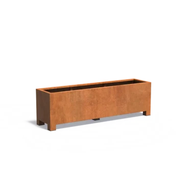 Plantenbak Carrez met poten cortenstaal 200x50x60 cm