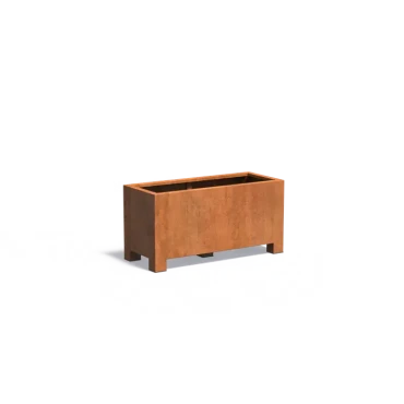 Plantenbak Carrez met poten cortenstaal 120x50x60 cm