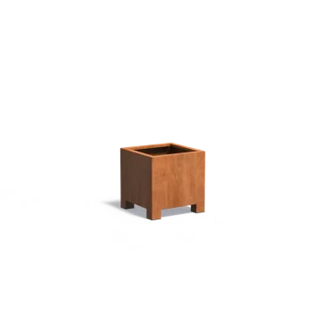 Plantenbak Carrez met poten cortenstaal 60x60x60 cm