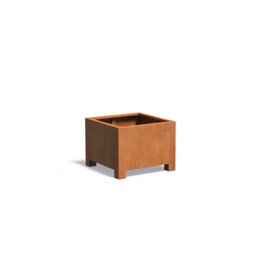 Plantenbak Carrez met poten cortenstaal 80x80x60 cm