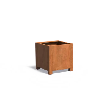 Plantenbak Carrez met poten cortenstaal 80x80x80 cm