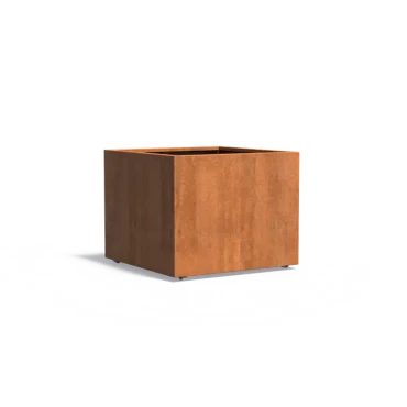 Plantenbak Carrez met wielen cortenstaal 100x100x80 cm