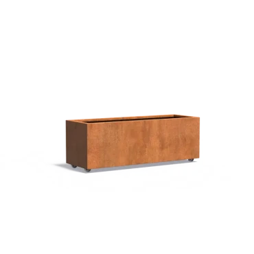 Plantenbak Carrez met wielen cortenstaal 150x50x50 cm